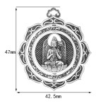 990 Silver Mahasthamaprapta Bodhisattva Pendant - Horse Zodiac Guardian